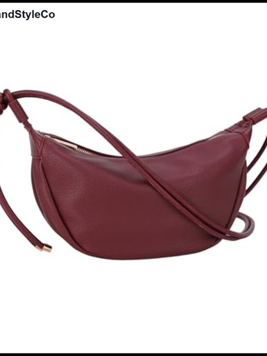 Mali+Lili Faux Leather Hobo Shoulder Bag Convertible Crossbody Purse